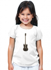 T-Shirt Fille AcDc Guitare Gibson Angus