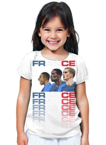 T-Shirt Fille Allez Les Bleus France 
