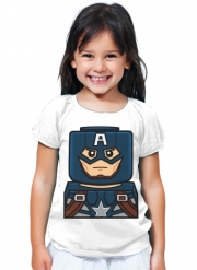 T-Shirt Fille Bricks Captain America