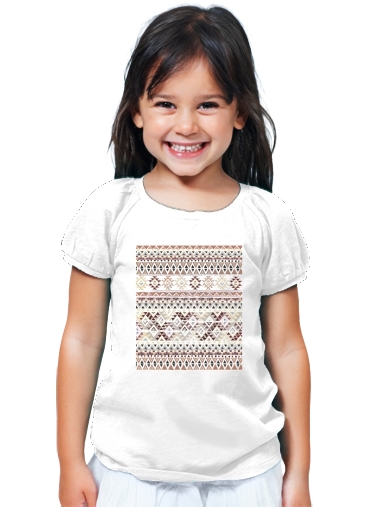 T-Shirt Fille BROWN TRIBAL NATIVE