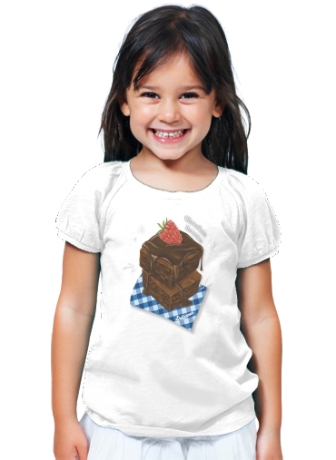 T-Shirt Fille Brownie Chocolate