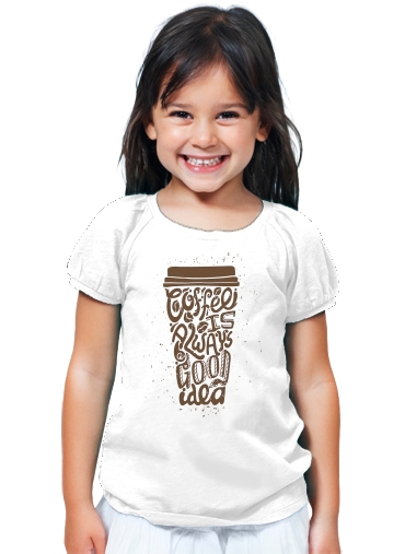 T-Shirt Fille Coffee time