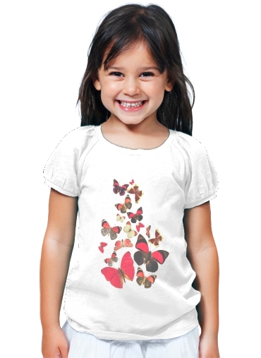 T-Shirt Fille Come with me butterflies