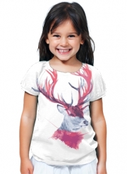 T-Shirt Fille Deer paint