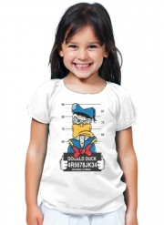 T-Shirt Fille Donald Duck Crazy Jail Prison