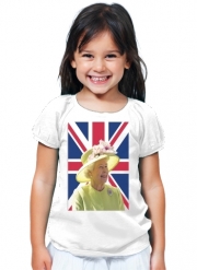 T-Shirt Fille Elizabeth 2 Uk Queen