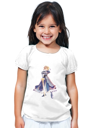 T-Shirt Fille Fate Zero Fate stay Night Saber King Of Knights