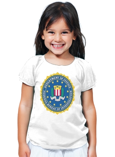 T-Shirt Fille FBI Federal Bureau Of Investigation