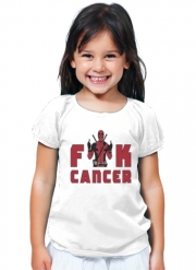 T-Shirt Fille Fuck Cancer With Deadpool