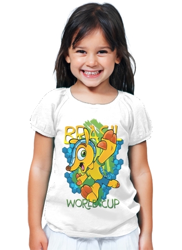 T-Shirt Fille Fuleco Brasil 2014 World Cup 01