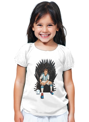 T-Shirt Fille Game of Thrones: King Lionel Messi - House Catalunya