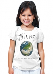 T-Shirt Fille Je peux pas je dois sauver ma planète