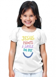 T-Shirt Fille Jesus paints a smile in me Bible