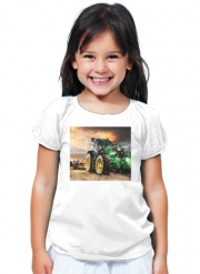 T-Shirt Fille John Deer Tracteur vert