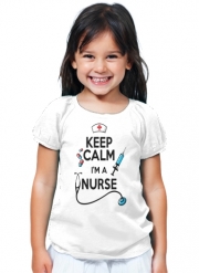 T-Shirt Fille Keep calm I am a nurse