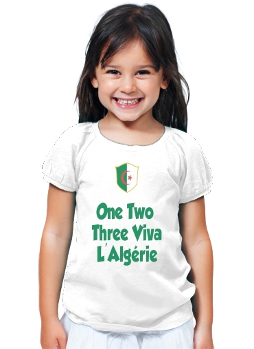 T-Shirt Fille One Two Three Viva Algerie