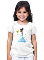 T-Shirt Fille Princess Tiana Watercolor Art