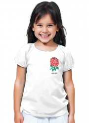 T-Shirt Fille Rose Flower Rugby England