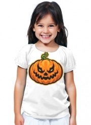 T-Shirt Fille Scary Halloween Pumpkin