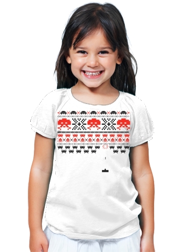 T-Shirt Fille Space Invaders