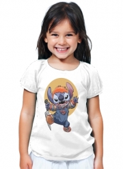 T-Shirt Fille Stitch X Chucky Halloween