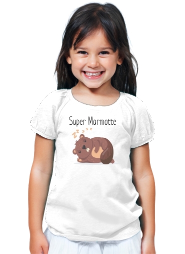 T-Shirt Fille Super marmotte