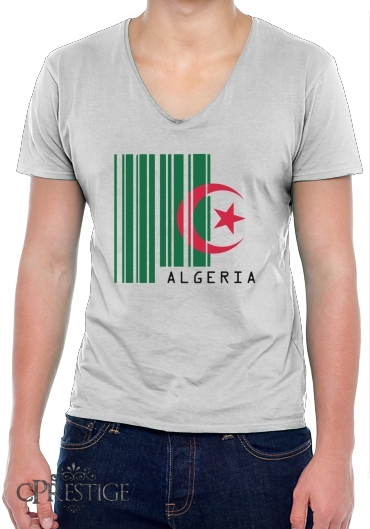 T-Shirt homme Col V Algeria Code barre
