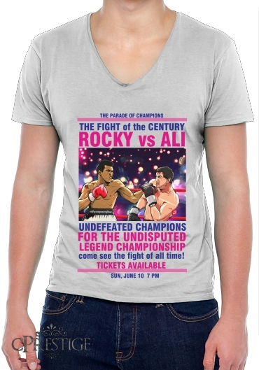 T-Shirt homme Col V Ali vs Rocky