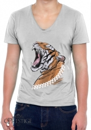 T-Shirt homme Col V Animals Collection: Tiger 