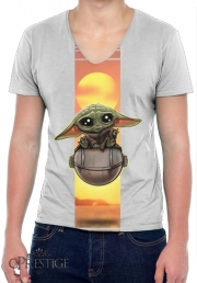 T-Shirt homme Col V Baby Yoda