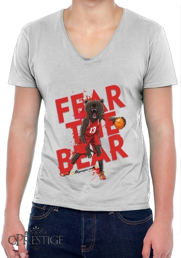 T-Shirt homme Col V Beasts Collection: Fear the Bear