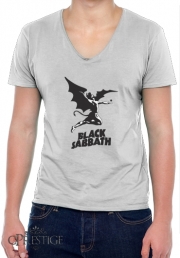 T-Shirt homme Col V Black Sabbath Heavy Metal