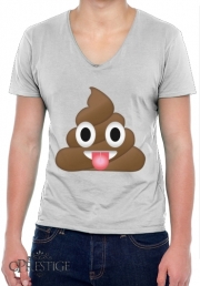 T-Shirt homme Col V Caca Emoji