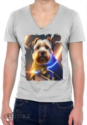 T-Shirt homme Col V Cairn terrier