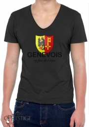 T-Shirt homme Col V Canton de Genève