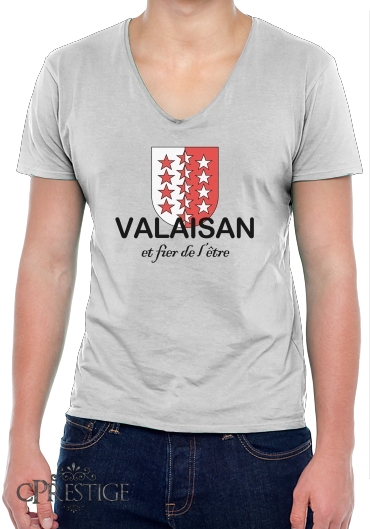 T-Shirt homme Col V Canton du Valais