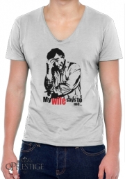 T-Shirt homme Col V Columbo ma femme me dit toujours