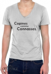 T-Shirt homme Col V Copines comme connasses