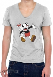 T-Shirt homme Col V Cuphead