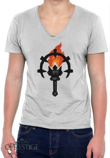 T-Shirt homme Col V Darkest Dungeon Torch