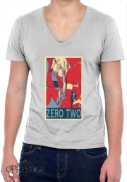 T-Shirt homme Col V Darling Zero Two Propaganda