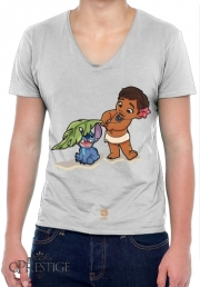T-Shirt homme Col V Disney Hangover Moana and Stich