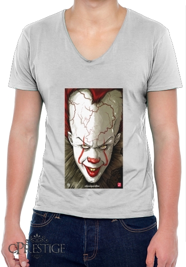 T-Shirt homme Col V Evil Clown 