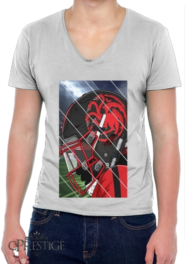 T-Shirt homme Col V Fantasy Football Targaryen