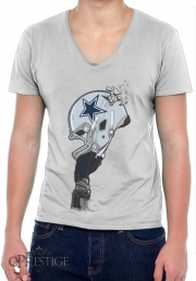 T-Shirt homme Col V Football Helmets Dallas