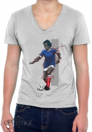 T-Shirt homme Col V Football Legends: Michel Platini - France