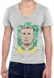 T-Shirt homme Col V Football Legends: Ronaldo R9 Brasil 