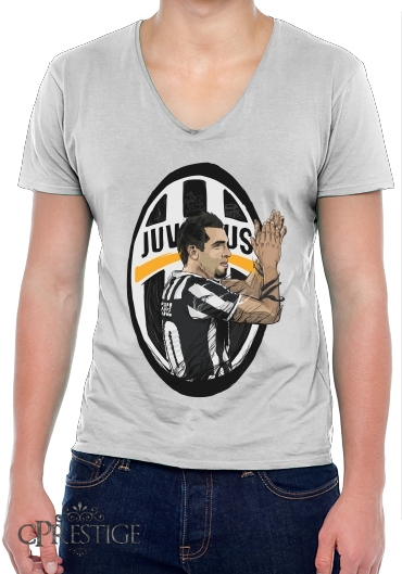 T-Shirt homme Col V Football Stars: Carlos Tevez - Juventus