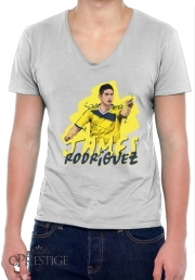 T-Shirt homme Col V Football Stars: James Rodriguez - Colombia