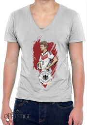 T-Shirt homme Col V Football Stars: Thomas Müller - Germany